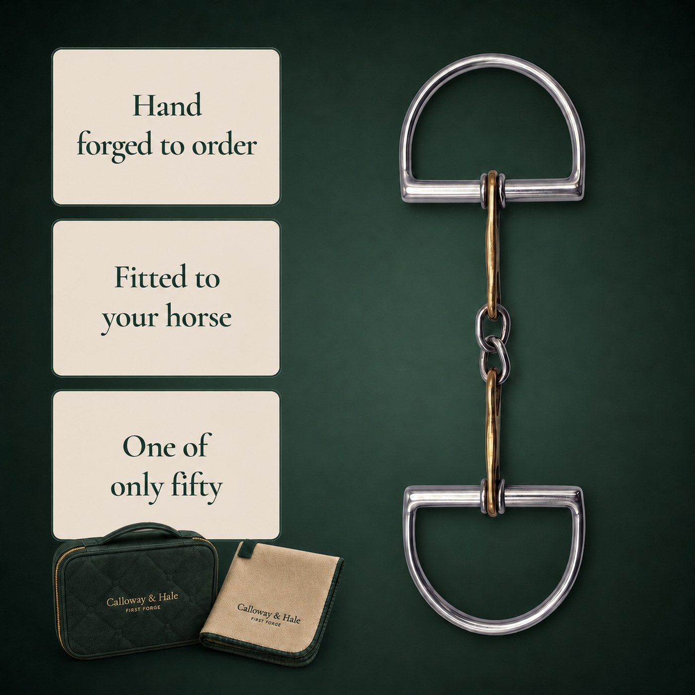 The Peter Pletcher Bit — hand forged to order, fitted to your horse, one of only fifty